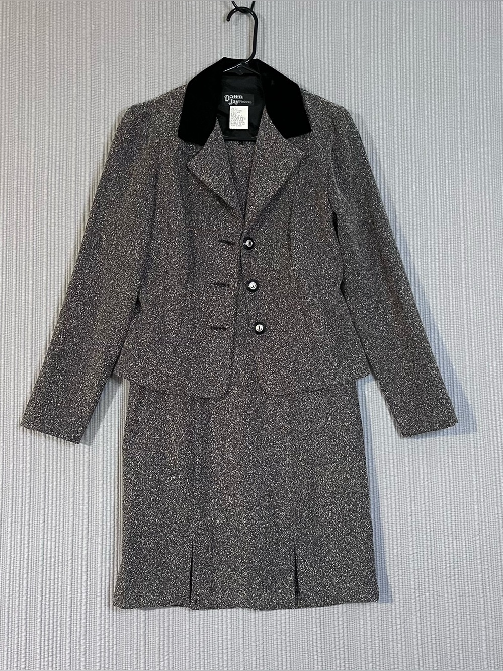 Vtg Dawn Joy 2 Pc Suit Set Mini Dress Jacket Size 3 / 4